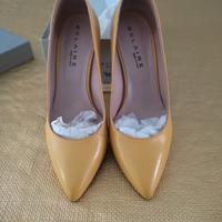 scarpe décolleté gialle di nappa 