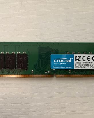 RAM Crucial 16GB DDR4 2133 desktop UDIMM