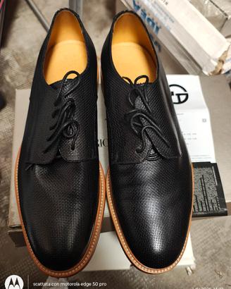 Giorgio Armani scarpe uomo nere  Made in Italy