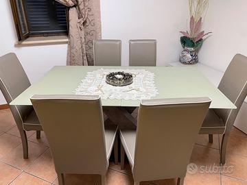 Tavolo da pranzo vetro temperato