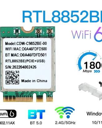 scheda wifi realtek 8852BE