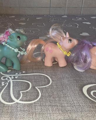 lotto 3 My little Pony G1 1987 Hasbro rari 
