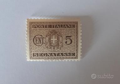 francobollo segnatasse regno d'Italia 5 centesimi