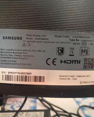 Monitor Curvo 24" Samsung Full HD (C24F390) - HDMI