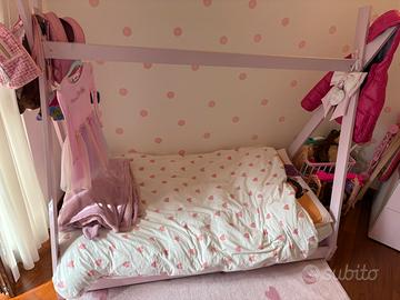 Letto montessori rosa