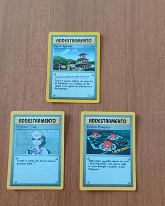Lotto 3 Carte Pokémon Addestramento Vintage - Set 