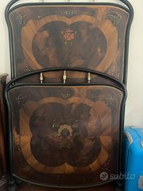 Letto dipinto ferro battuto