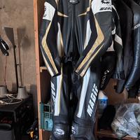 Tuta moto divisibile in pelle