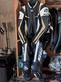 Tuta moto divisibile in pelle