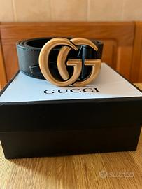 Cintura Gucci in pelle nera