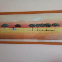 cornice in legno 155 x 66cm con stampa decorativa 