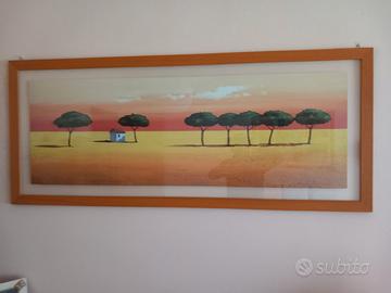 cornice in legno 155 x 66cm con stampa decorativa 