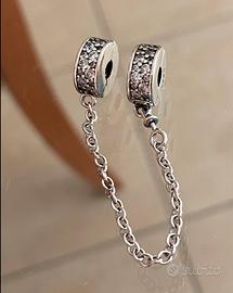 Catenina di sicurezza a clip, con brillantini