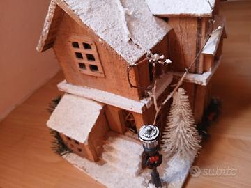 casetta natalizia  luminasa per presepe