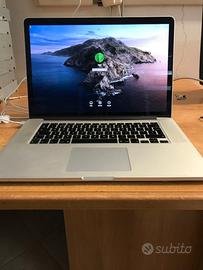 Apple 15" I7 ram 16gb ssd 256 Ios Catalina