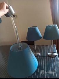 Lampadario con lampade blu Ikea