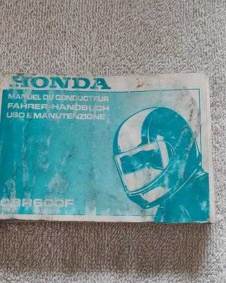 Manuale d'uso e manutenzione Honda CBR600F 