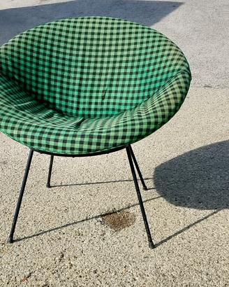 Poltrona anni 60 con tessuto originale 