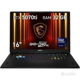 Msi crosshair 16 HX RTX5070 ultra7 Gaming notebook