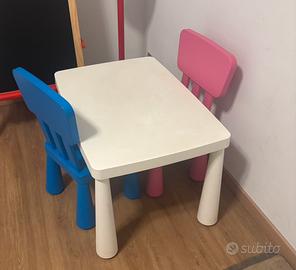 Banchetto e 2 sedie bambini