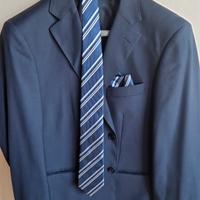 Giacca blu fresco lana tasmania tg.48