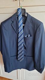 Giacca blu fresco lana tasmania tg.48