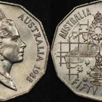 Moneta bicentenario 1788-1988 Australia Elisabeth