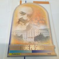 Folder Padre Pio Santo ( Lamina d' Oro ) del 2002