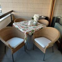 POLTRONCINE Cane-Line beige  naturale da terrazzo