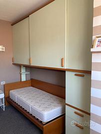 Armadio a ponte PROSERPIO con letto SINGOLO