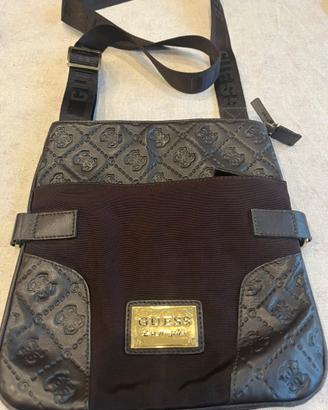 Borsa guess marrone pelle tracolla