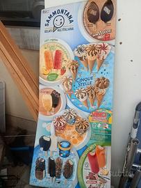 2 Cartelli dei gelati, Algida e Sammontana