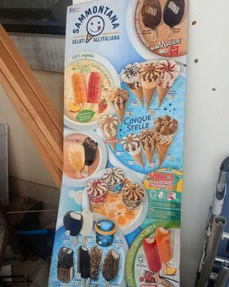 2 Cartelli dei gelati, Algida e Sammontana