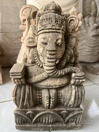STATUA GANESH IN PIETRA NATURALE 30 CM – SCULTURA