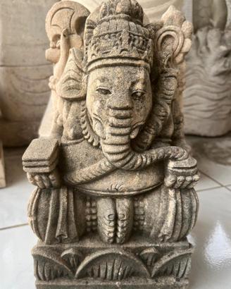 STATUA GANESH IN PIETRA NATURALE 30 CM – SCULTURA