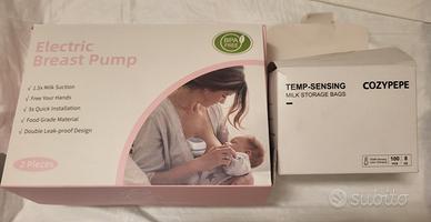 Tiralatte elettrico freehands + sacchetti latte