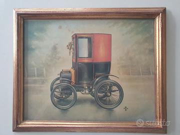 Quadro vintage auto storica- stampa Renault 1899 