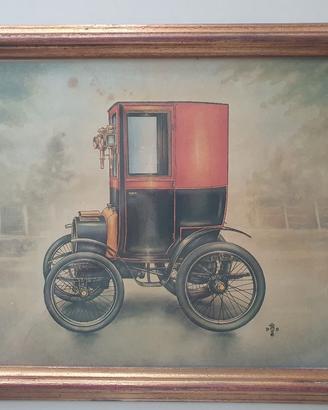 Quadro vintage auto storica- stampa Renault 1899 