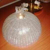 Plafoniera cupola in vetro e ottone