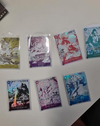 Set completo (7 carte) One Piece 4th anniversario