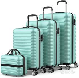 Set di Valigie 4pzs con 4 Ruote Doppie e Lucchetto