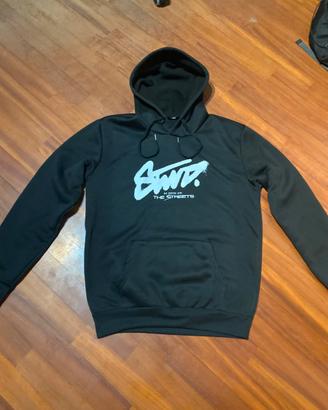 Felpa pull&bear logo bianco grande davanti M
