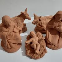 NATIVITÀ PRESEPE TERRACOTTA 20 CM ARTIGIANALE