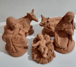 NATIVITÀ PRESEPE TERRACOTTA 20 CM ARTIGIANALE