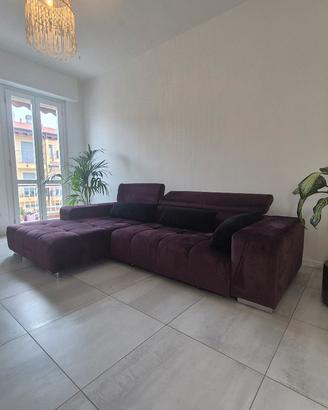 Divano angolare in velluto – Elegante e comodo, pr