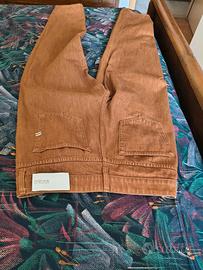 pantaloni  vicolo color ruggine vita alta