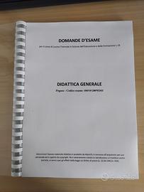 Domande d'esame Didattica generale - 0901912MPED03
