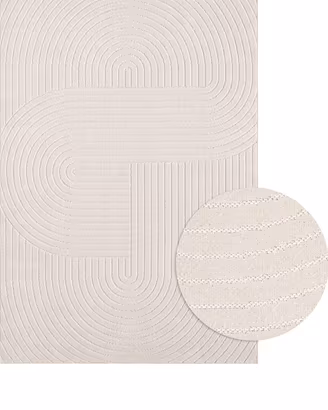 Tappeto moderno crema in polipropilene