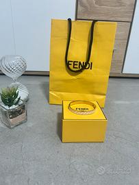 bracciale fendi oro bianco