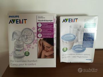 Tiralatte philips avent + vasetti conservalatte